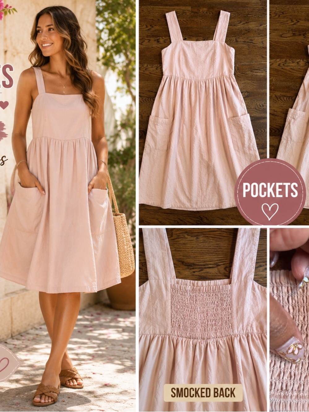Maurices Blush Swing Dress Size Small